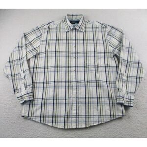 Nat Nast Shirt Mens‎ Size Medium Luxury Originals 100% Cotton Dress White Plaid
